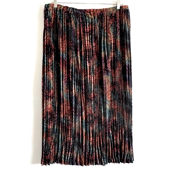 Coldwater Creek Vintage Pleated Maxi Skirt - Picture 1 of 4